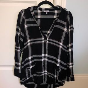 NWOT Tobi plaid high-low shirt